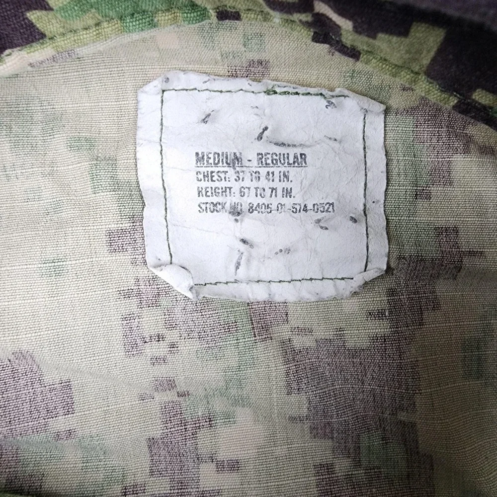 US Navy Blouse Medium Reg Working Uniform Type III NWU Green Camo Top Golden Mfg